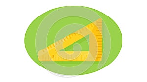 Geometry Set Square Ruler, Education Design Tool, vector design Generative AI