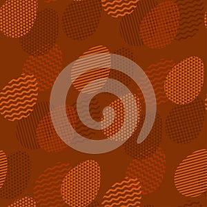 Geometry tracery on Easter egg in seamless pattern