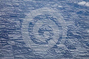 Geometry of Winter in the American Heartland, from 30,000 Feet Up