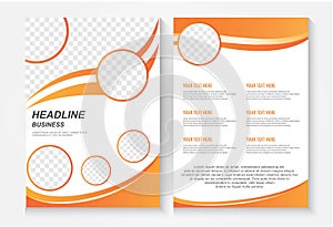 Geometry yellow brochure, flyer design template vector design. Layout template in A4 size