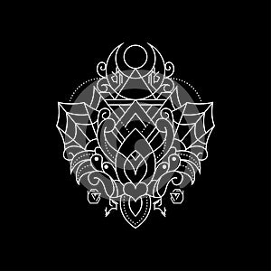 Geometrycal Elegant Moon