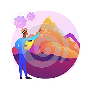 Geomorphology abstract concept vector illustration. photo