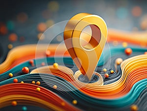 a geophysics icon on a map