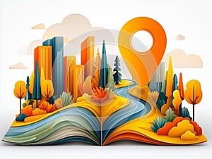 a geophysics icon on a map