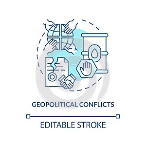 Geopolitical conflicts concept icon