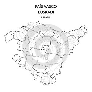 Geopolitical Vector Map of the Basque Country as of 2022