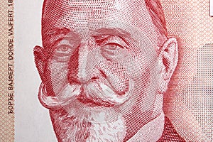 Georg Weifert a closeup portrait from Serbian money photo