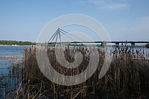 The George Fuchs Bridge over the Dnieper, Kiev, Ukraine