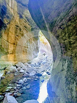 George River cliffs rocks pool
