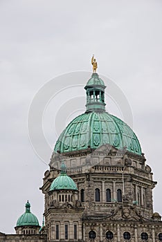 George Vancouver statue on Parliament Building, Victoria, Canada