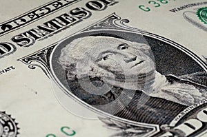 George Washington on 1 dollar bill