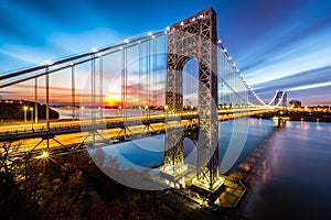 George Washington Bridge at sunrise photo