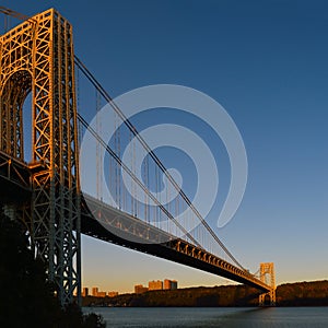 George Washington Bridge at sunrise.