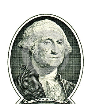 George Washington on one dollar photo