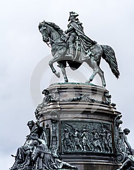 George Washington on a rainy day in Philadelphia