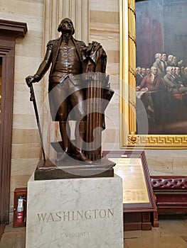 George Washington Statue in the US Capital Rotunda