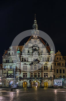 Georgentor at night, Dresden, Germany photo