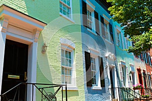 Georgetown historical district facades Washington