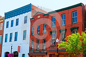 Georgetown historical district facades Washington