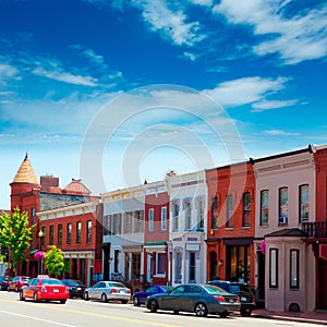 Georgetown historical district facades Washington