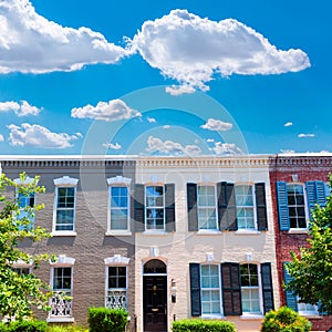 Georgetown historical district facades Washington