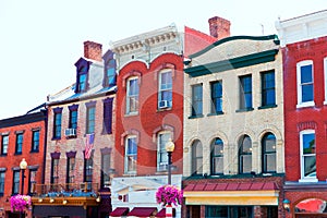 Georgetown historical district facades Washington