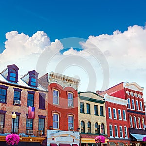 Georgetown historical district facades Washington