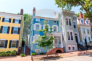 Georgetown historical district facades Washington