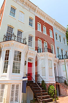 Georgetown historical district facades Washington