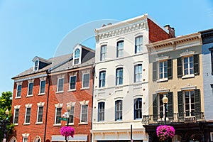 Georgetown historical district facades Washington