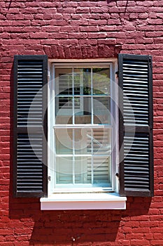 Georgetown townhouses window Washington DC