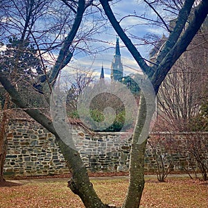 Georgetown University in Washington DC as seen from Georgetown Visitation Preparatory School