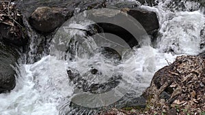 Georgia, Amicalola Falls, A close up of the flowing water in lower Amicalola Creek