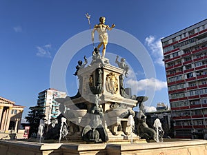 Georgia, Batumi. Netptune Fountain on main city square