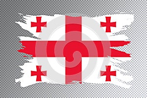 Georgia flag brush stroke, national flag