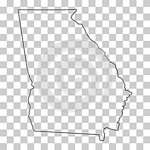 Georgia map shape, united states of america. Flat concept icon symbol vector illustration