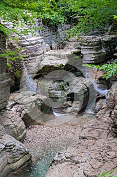 Georgia.Martvili Canyon on the Abasha River.