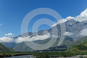 Georgia mountain nature landscape beautiful summer Kazbegi