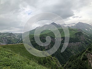 Georgia, mountains, Kazbek, beautiful summer landscape