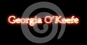 Georgia O`Keeffe written with fire. Loop