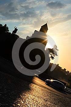 Georgia. Old Tbilisi. Creative image. Light and shadow.