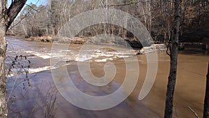 Georgia, Olde Rope Mill Rd Park, looking downstream at rapids on little river