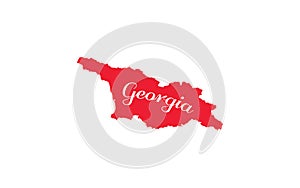 Georgia outline map country shape