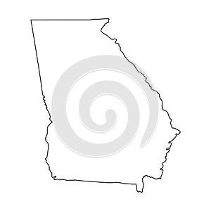 Georgia outline map vector illustration