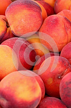 Georgia peaches at the farmers market photo