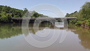 Georgia, Riverside Park, A view of Roswell Road bridge crossing the Chattahoochee River