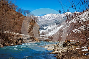 Georgia Snow Mountain Flowing Spring River View