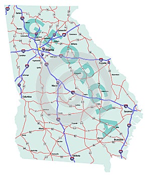 Georgia State Interstate Map