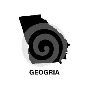 Georgia state map silhouette icon