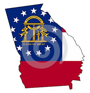 Georgia State Outline Map and Seal